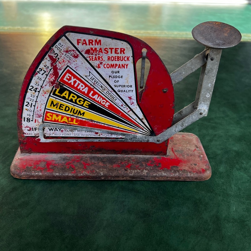 Vintage Antique Farm Master Jiffy-Way Egg Scale